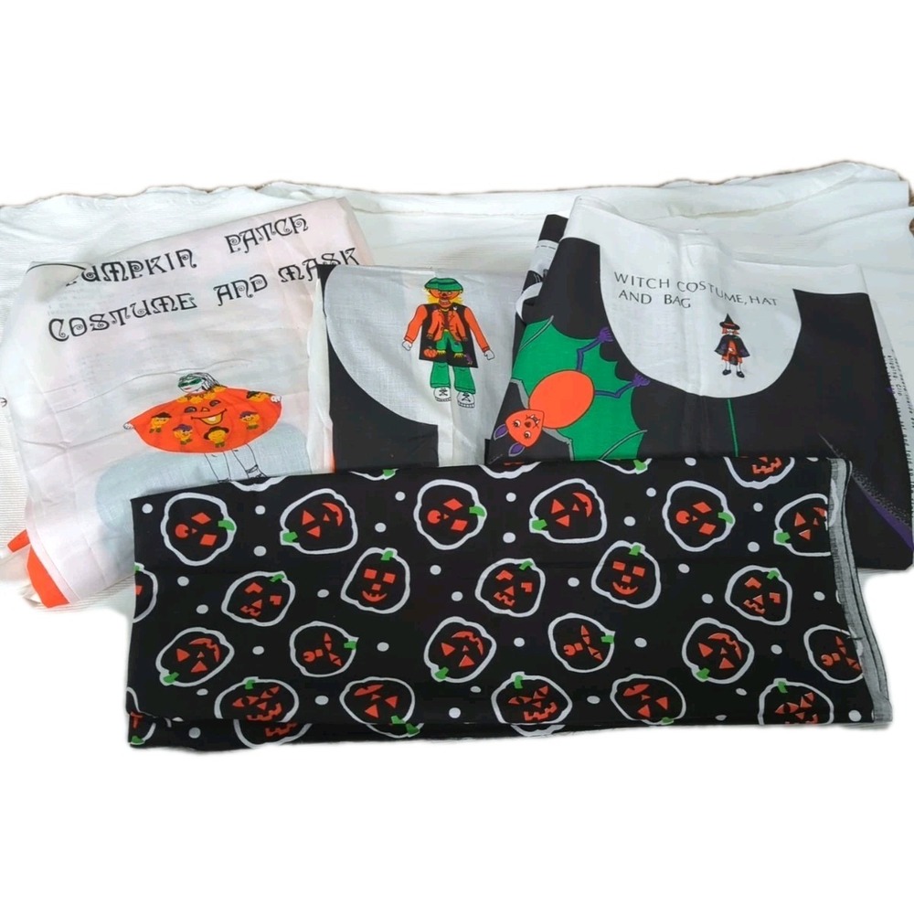 Lot Of‎ 3 Toddler  Halloween Costumes With Extra Pumpkin Printed Material